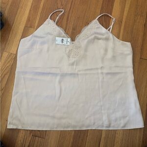 Express Ivory Lace Accent Blouse